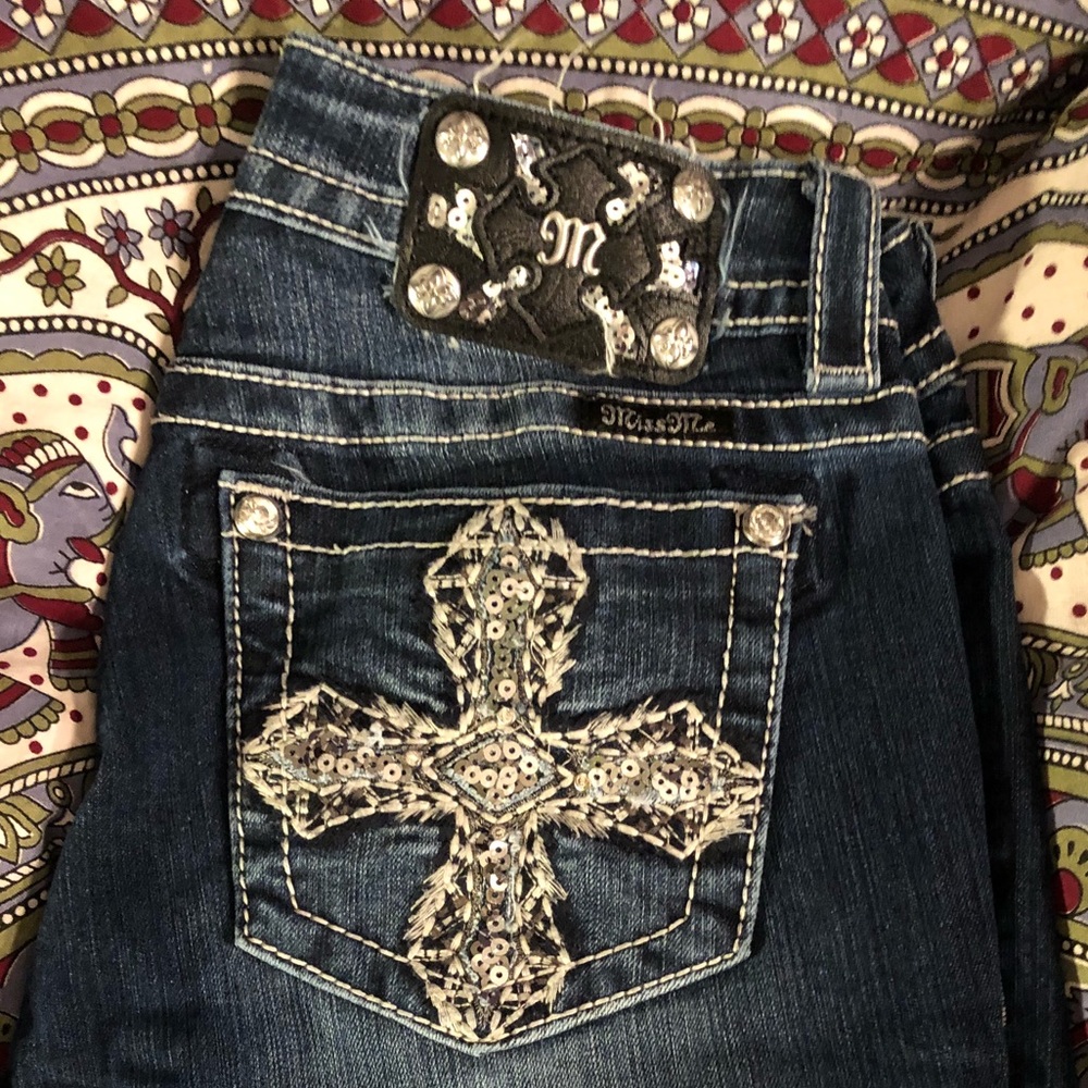 Miss Me bootcut jeans with cross design